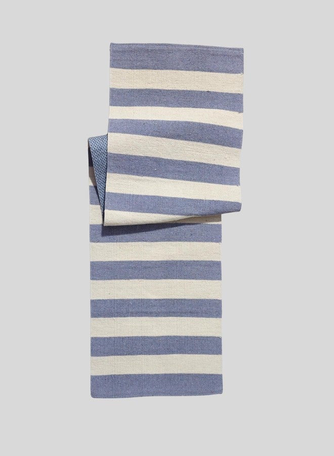 Hashtag Premium Organic Cotton Yoga Mat - 100% Handwoven Natural Cotton - Anti-Skid & Non-Slip - Eco-Friendly, Foldable & Washable Exercise Mat for Yoga, Pilates & Meditation (GREY&WHITE) - Image 2