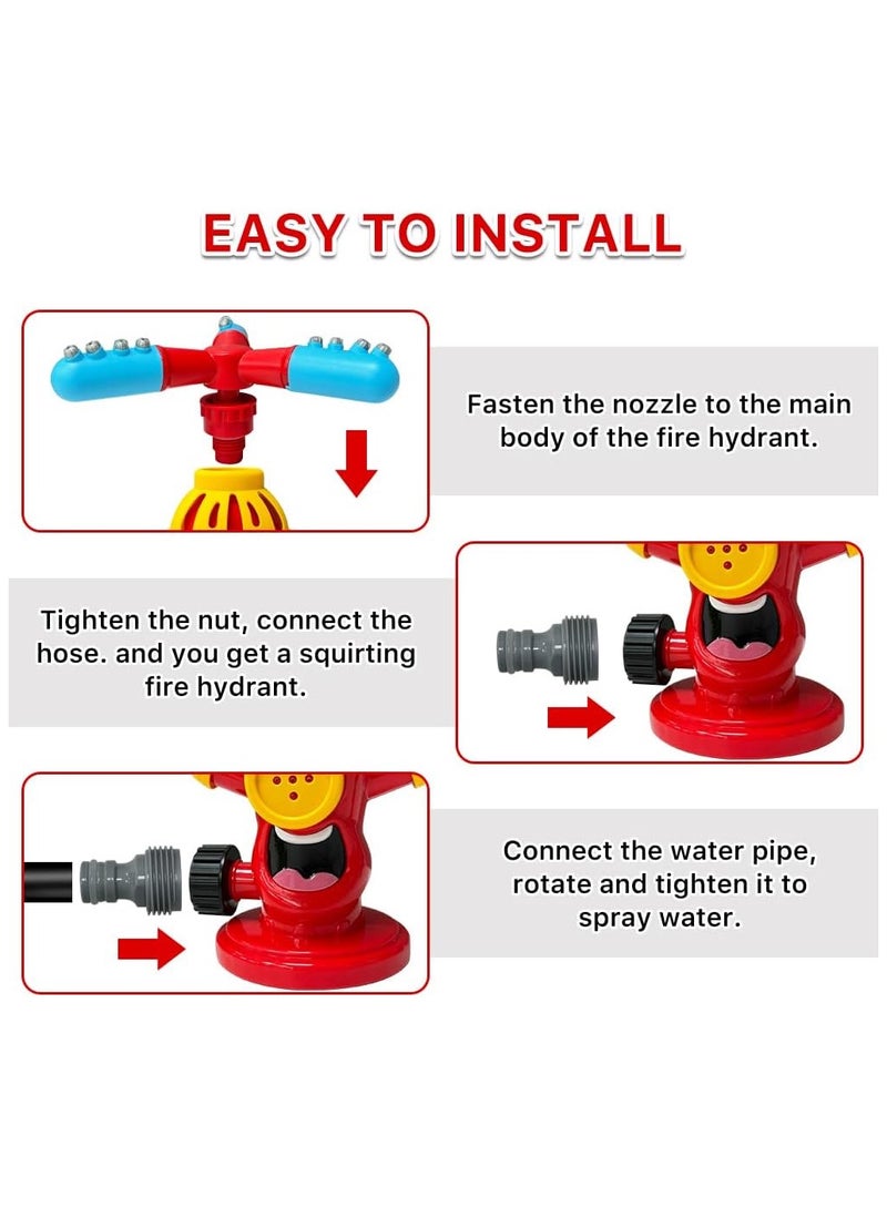 Water Sprinklers Outdoor Toy for Kids, Garden Sprinkler Adjustable 360 Degree Rotation Lawn Sprinkler ，Outdoor Garden Patio Large Area Coverage Multiple，Fire Hydrant Toddler Play Equipment Outside Activities Fun Toys for ages 3+ Boys Girls Gifts  - Image 5