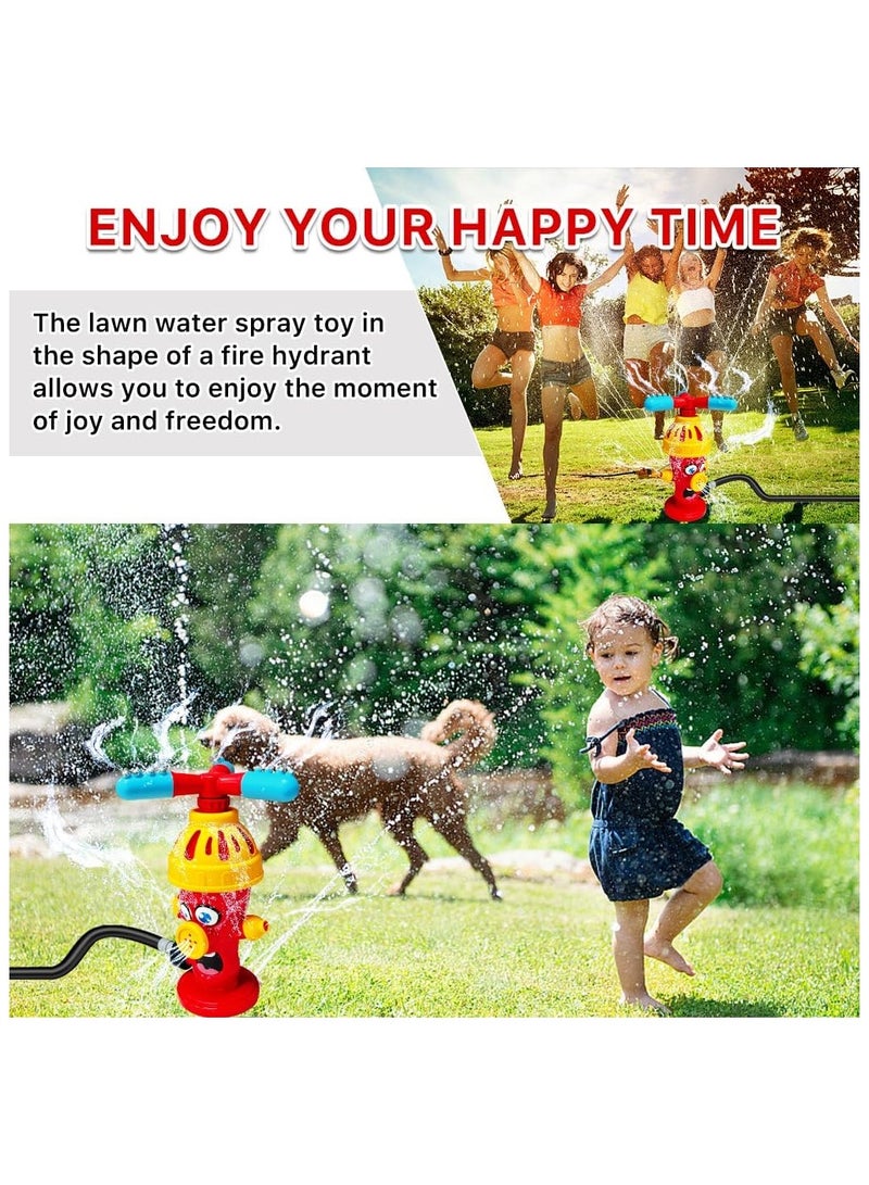 Water Sprinklers Outdoor Toy for Kids, Garden Sprinkler Adjustable 360 Degree Rotation Lawn Sprinkler ，Outdoor Garden Patio Large Area Coverage Multiple，Fire Hydrant Toddler Play Equipment Outside Activities Fun Toys for ages 3+ Boys Girls Gifts  - Image 4