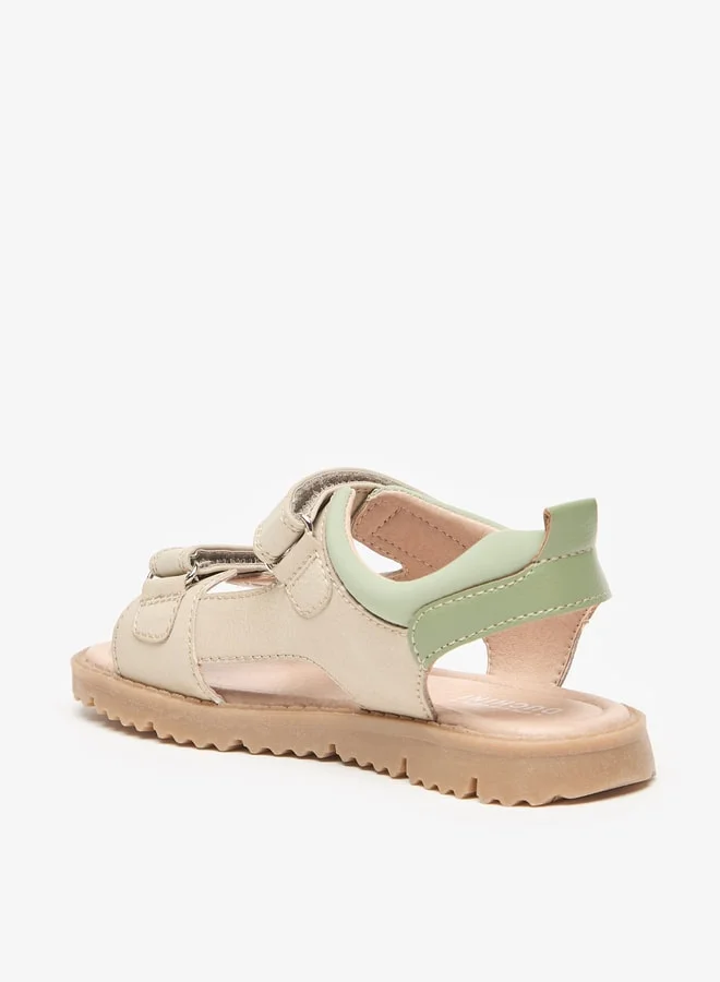 DUCHINI Boys Panelled Sandals With Hook And Loop Closure
