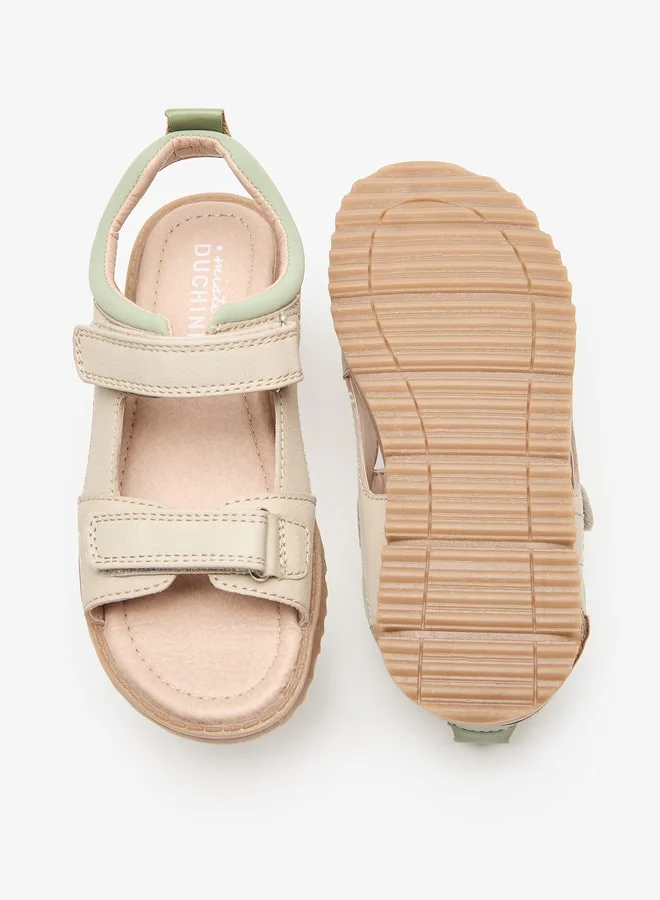 DUCHINI Boys Panelled Sandals With Hook And Loop Closure