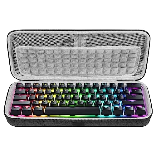 GEEKRIA 60% Compact Keyboard Case, Hard Shell Travel Carrying Bag for 61 Keys Computer Keyboard, Compatible with SteelSeries Apex Pro Mini, Razer Huntsman Mini, RK Royal KLUDGE RK61 - Image 1