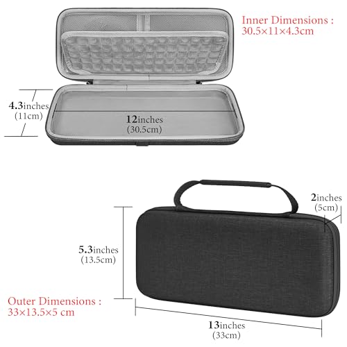 GEEKRIA 60% Compact Keyboard Case, Hard Shell Travel Carrying Bag for 61 Keys Computer Keyboard, Compatible with SteelSeries Apex Pro Mini, Razer Huntsman Mini, RK Royal KLUDGE RK61 - Image 4