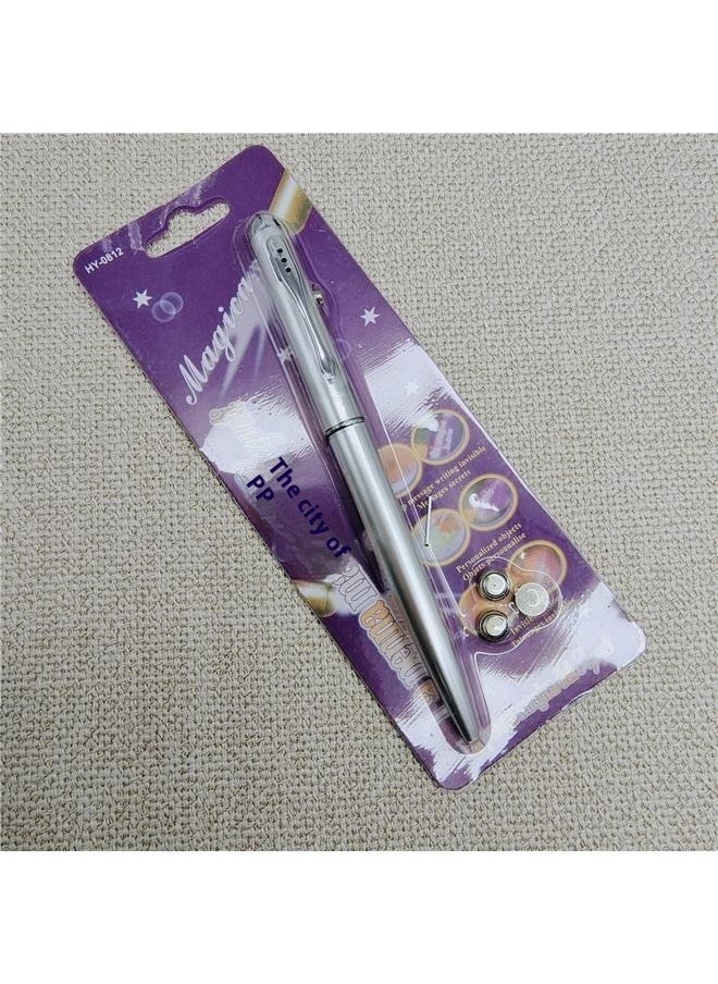 Generic - Creative LED UV Light Ballpoint Pen Multicolour-Invisible Ink Pen, Secret Pen with UV Light, Magic Marker for Secret Message and Kids Goodies Bags, Disappearing Ink Pens for Boys Girls Writing Information for Birthday Gifts - Image 1