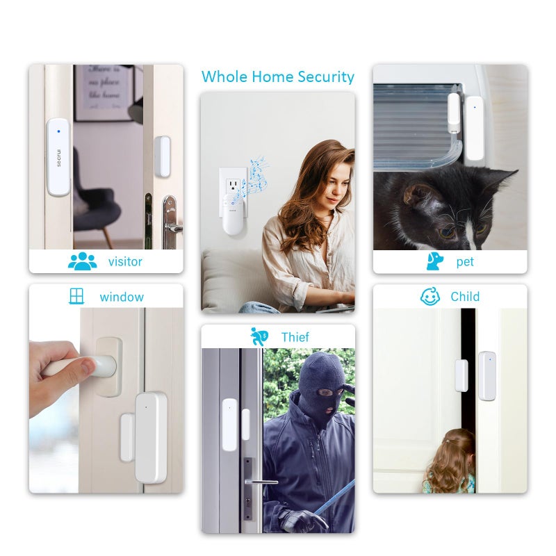 AMHEY Wireless Door Sensor Chime, Door Open Alarm When Entry Business/Office/Store (500ft Range 51 Ringer Adjustable Volume) Home Alert Bell for Kid/Toddler Safety - Image 3