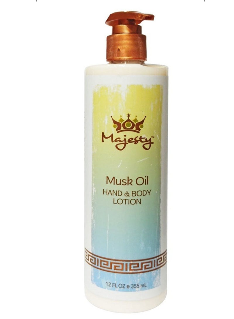 Majesty Hand and Body Lotion Musk Oil 355 ml - Image 1