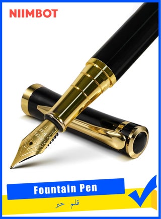Fountain Pen - Luxury Gold Black Finish, Fine Nib, Smooth Writing Perfect for Professional, Office, Journaling Use, Ideal Gift, Black (Without Ink） - pzsku/ZE98D96082718EF51AB4CZ/45/1748676281/47b6bfb4-1e14-4ae4-a04c-b77b54727df9