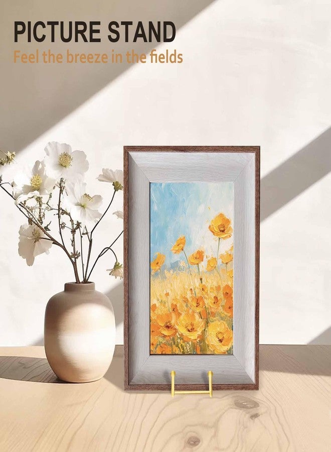 Hoewina Plate Stands for Display, Plate Holder Display Stands, Metal Frame holder stand for Book, Picture, Decorative Plate, Photo and Platter, Tabletop Art (6IN 5PCS-Gold) - Image 5