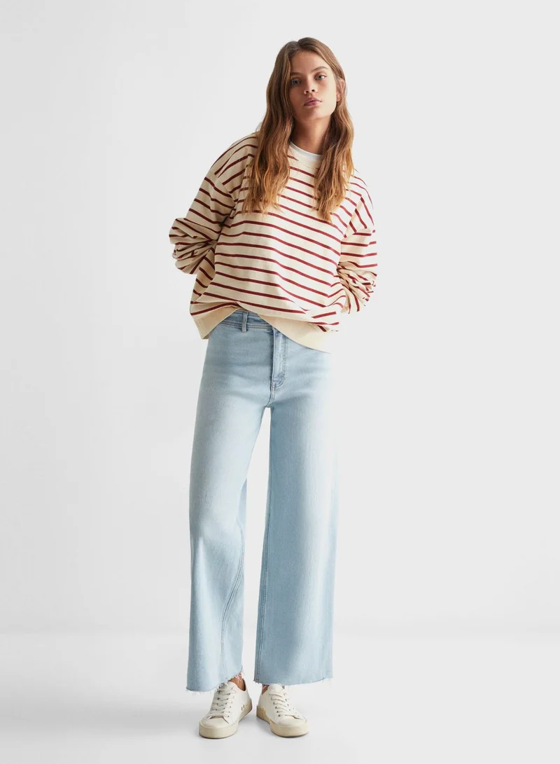 MANGO Youth Striped Sweatshirt