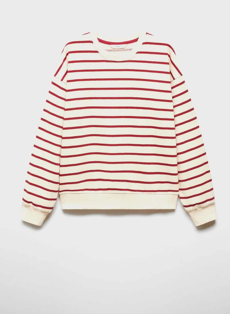 MANGO Youth Striped Sweatshirt
