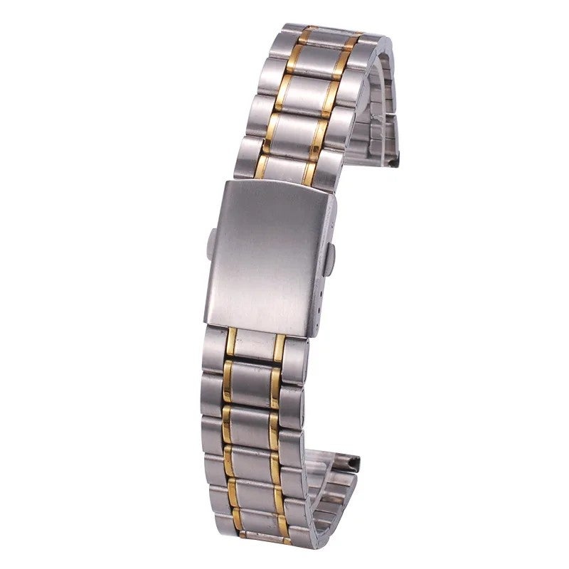 Bluejw Replace Your Watch Strap with 18mm 20mm 22mm Stainless Steel Metal Link Bracelet – Silver Replacement Watch Band for Men and Women - Image 1
