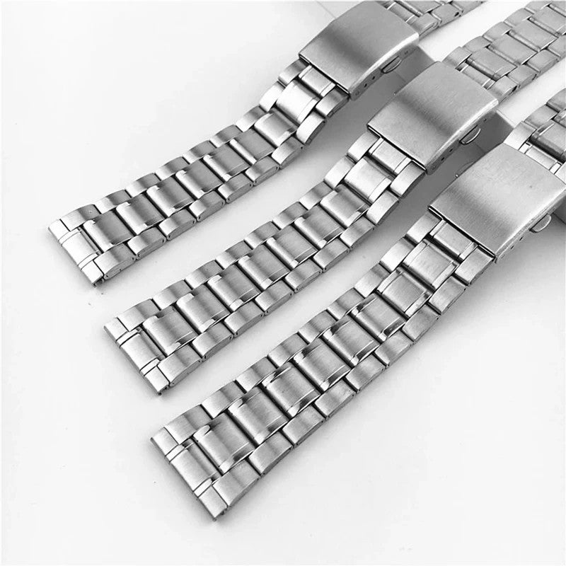 Bluejw Replace Your Watch Strap with 18mm 20mm 22mm Stainless Steel Metal Link Bracelet – Silver Replacement Watch Band for Men and Women - Image 4