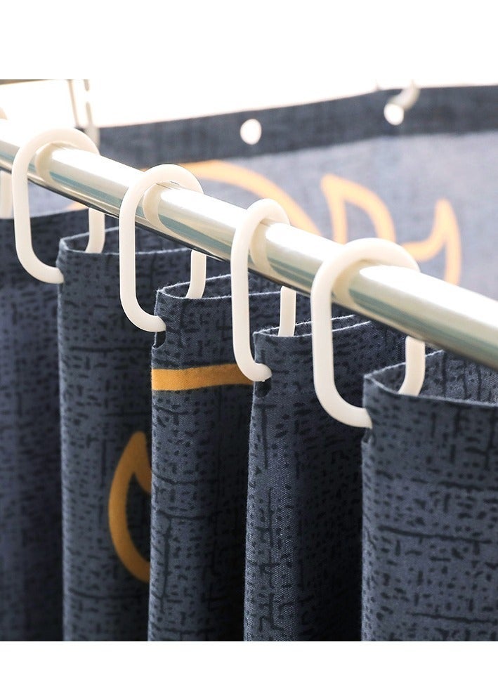 Bluejw خيمة سرير مظلة ستارة حجب خيمة سرير مفرد قماش تظليل للطلاب مظلة سكنية شبكة ناموسية حماية الخصوصية للنوم مع إطار لغرفة الأطفال باللون الأسود مع نمط دولفين كرتوني - Image 5