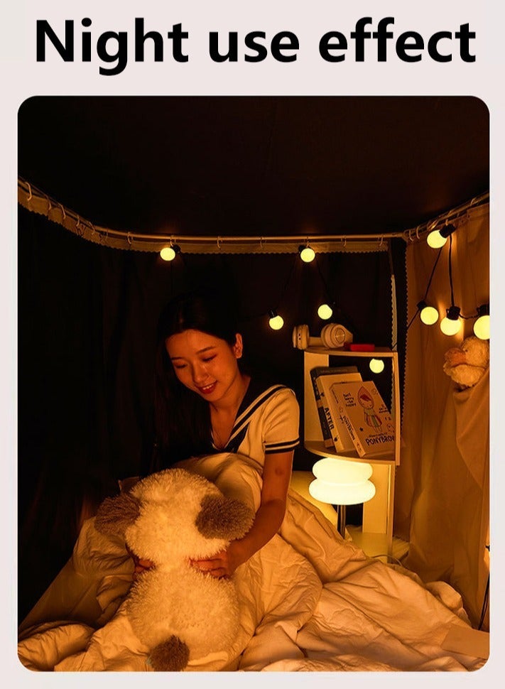 Bluejw خيمة سرير مظلة ستارة حجب خيمة سرير مفرد قماش تظليل للطلاب مظلة سكنية شبكة ناموسية حماية الخصوصية للنوم مع إطار لغرفة الأطفال باللون الأسود مع نمط دولفين كرتوني - Image 3