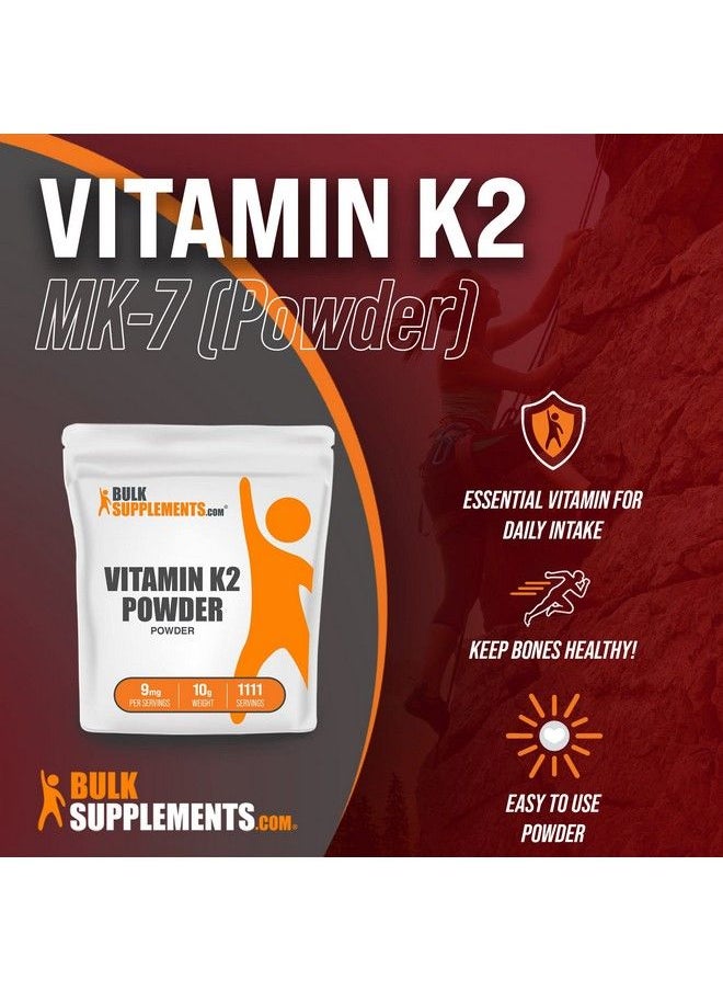BULKSUPPLEMENTS.COM - Vitamin K2 Powder Vitamin K2 Mk7 Vitamin K2 Supplement Mk7 Vitamin K2 Vit K2 Mk7 For Bone Health 90Mcg (9Mg) Of Vitamin K2 Mk7 Per Serving (10 Grams 0.35 Oz) - Image 1