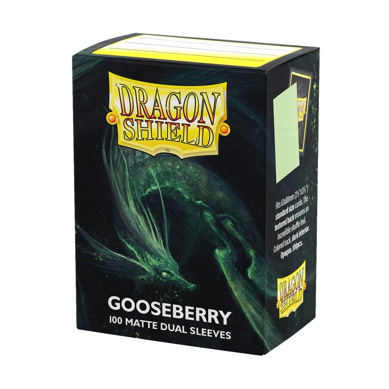 Dragon Shield | Matte Dual Standard Size Card Sleeves | 100 CT - Smooth & Tough Premium TCG Sleeves - Compatible with Pokemon, Flesh & Blood, One Piece & Magic the Gathering | Gooseberry - Image 1