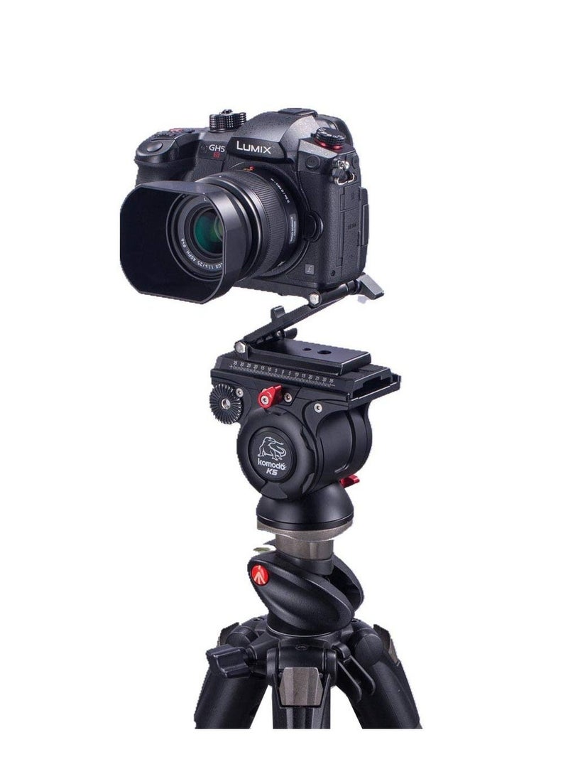 KASTWAVE - Universal Flex Tilt Head Z Mount Bracket, Tripod Head Quick Release Plate Mounting for Monopod Slider Rail Cage Rig Stabilizer Gimbal for DSLR Camera for Canon, for Nikon, for Sony, for Panasonic - Image 1