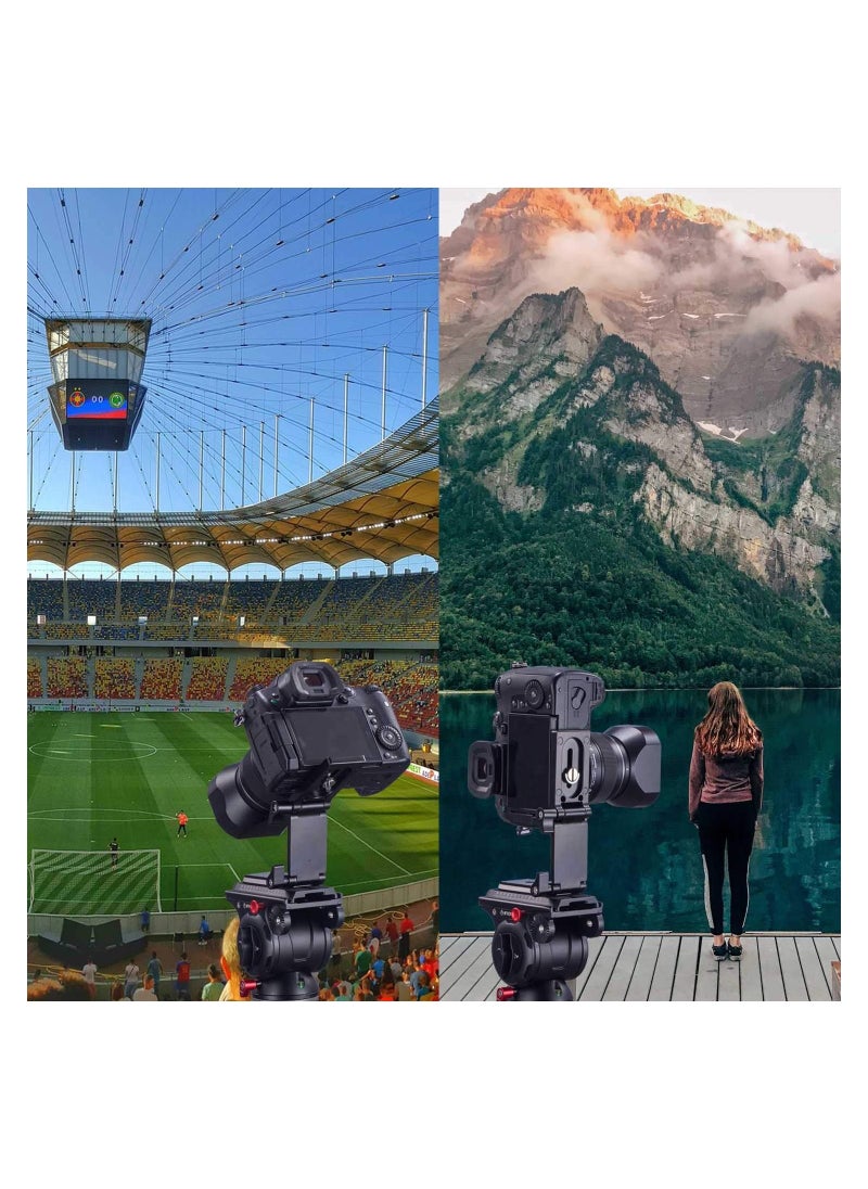 KASTWAVE - Universal Flex Tilt Head Z Mount Bracket, Tripod Head Quick Release Plate Mounting for Monopod Slider Rail Cage Rig Stabilizer Gimbal for DSLR Camera for Canon, for Nikon, for Sony, for Panasonic - Image 1