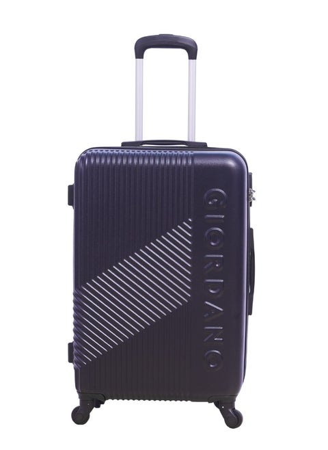 GIORDANO Logo Series Check-In Large Suitcase Navy Blue, ABS Hard Shell Lightweight Durable 4 Wheels Luggage Trolley Bag 28" With Secure 3 Digit Number Lock.