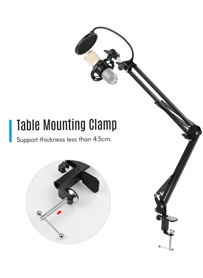 Generic - Adjustable Foldable Microphone Stand with Shock Proof Holder - Image 1
