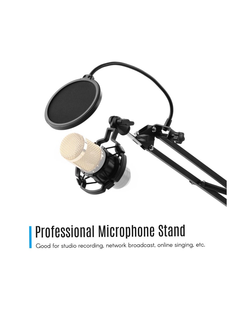 Generic - Adjustable Foldable Microphone Stand with Shock Proof Holder - Image 1