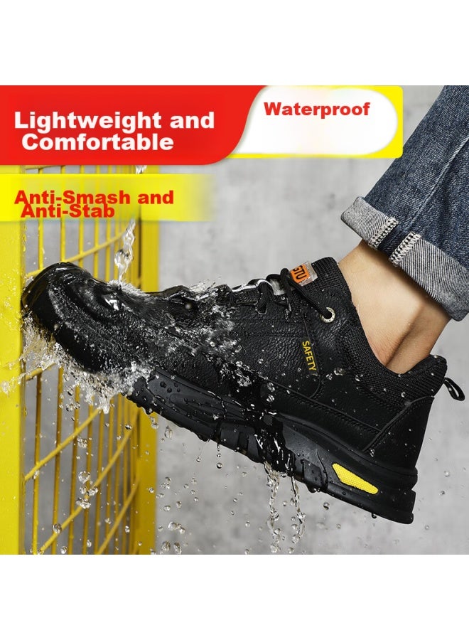 Jingtu Safety Shoes For Men, Steel Toe Cap, Puncture-resistant, Breathable, Wear-resistant, Ultra-light Work Shoes, Summer, 0253-j, Size 37