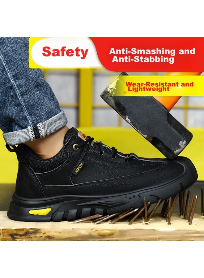 Jingtu Safety Shoes For Men, Steel Toe Cap, Puncture-resistant, Breathable, Wear-resistant, Ultra-light Work Shoes, Summer, 0253-j, Size 37