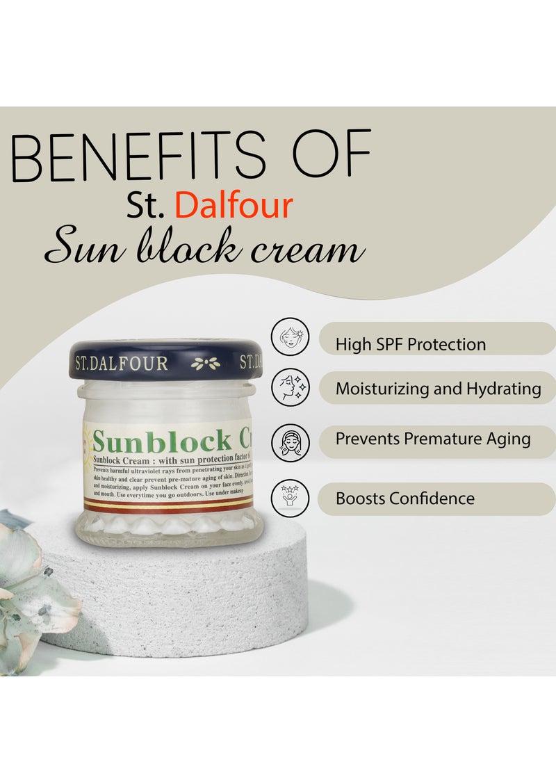 St.Dalfour - ST.DALFOUR Sunblock Cream SPF 60 PA++ - 1 x 30 ml (For All Skin Types) - Image 1