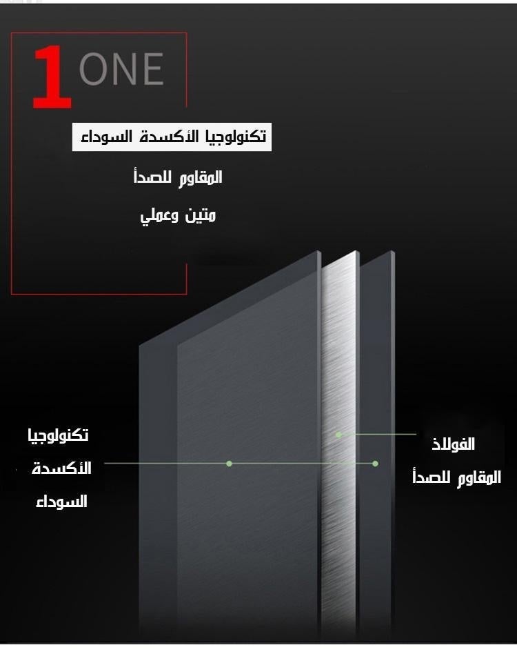 طقم سكاكين بست قطع بشفرة سوداء، يتضمن مقص خبز، سكين فواكه، طقم سكاكين للطهاة / أدوات المطبخ المنزلية / قطاعة / أدوات وأجهزة المطبخ المنزلية - Image 3