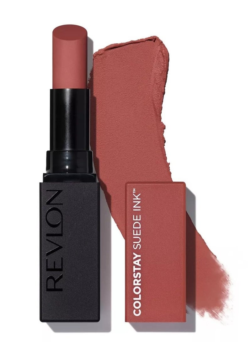 Revlon Lipstick, ColorStay Suede Ink, Built-in Primer, Infused with Vitamin E, Waterproof, Smudge-Proof, Matte Color, 0.09 oz 003 Want It All - Image 1