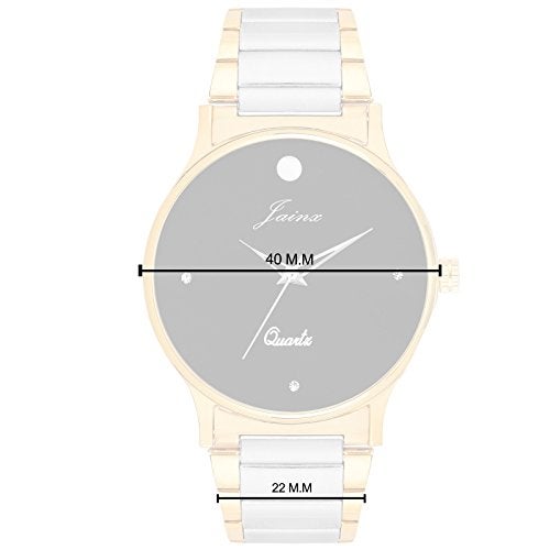 jainx Premium Black Dial Golden Chain Analog Wrist Watch for Men - JM1102 - Image 3