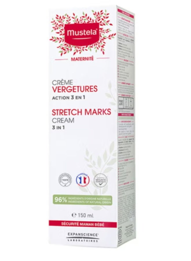 Mustela 3-In-1 Maternite Stretch Marks Cream 150ml - Image 2