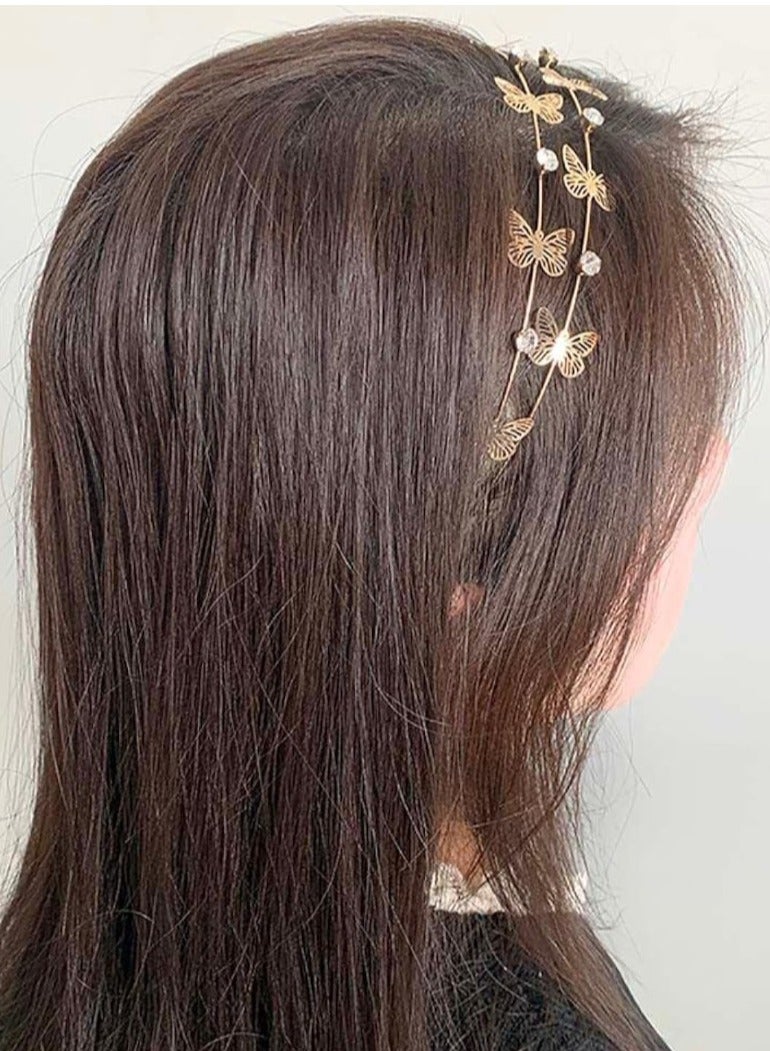 Golden Metal 2 Layerd Butterfly Headband - Image 3