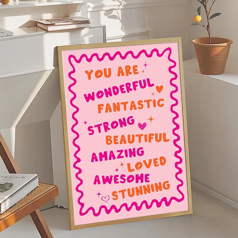 TNESSENTIAL You Are Wonderful Art Canvas Poster, Trendy Wall Art, Apartment Aesthetic Decor, Retro Home Decor, Printed Gift - Image 4
