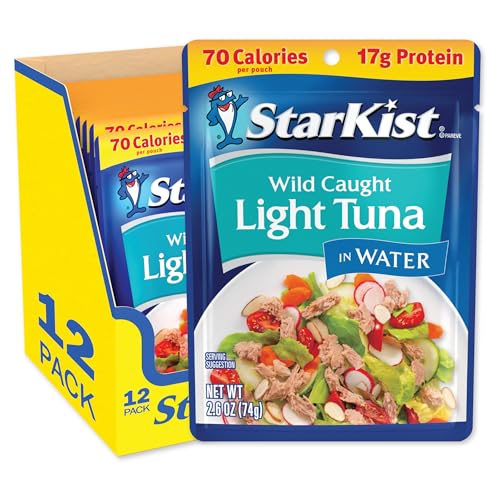 StarKist Light Tuna in Water Pouch 26 oz  12 Pack Ready to Eat Wild Caught High Protein Shelf Stable Seafood Gluten Free Soy Free No Draining for Salads and Sandwiches - Image 1