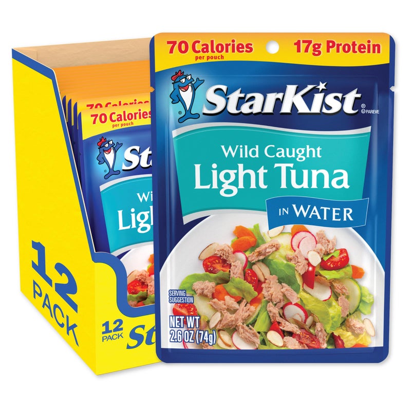 StarKist Light Tuna in Water Pouch 26 oz  12 Pack Ready to Eat Wild Caught High Protein Shelf Stable Seafood Gluten Free Soy Free No Draining for Salads and Sandwiches - Image 3