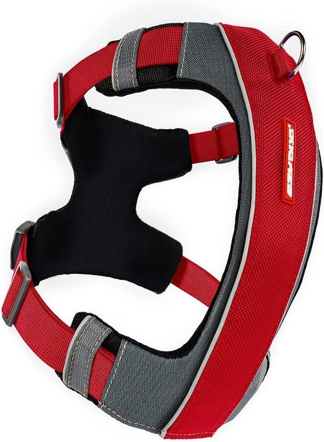 EzyDog X-Link Dog Harness - Reflective and Padded No Pull Dog Harness for Training and Everyday Walks with 2 Leash Attachment Points (Small, Red) - Image 1