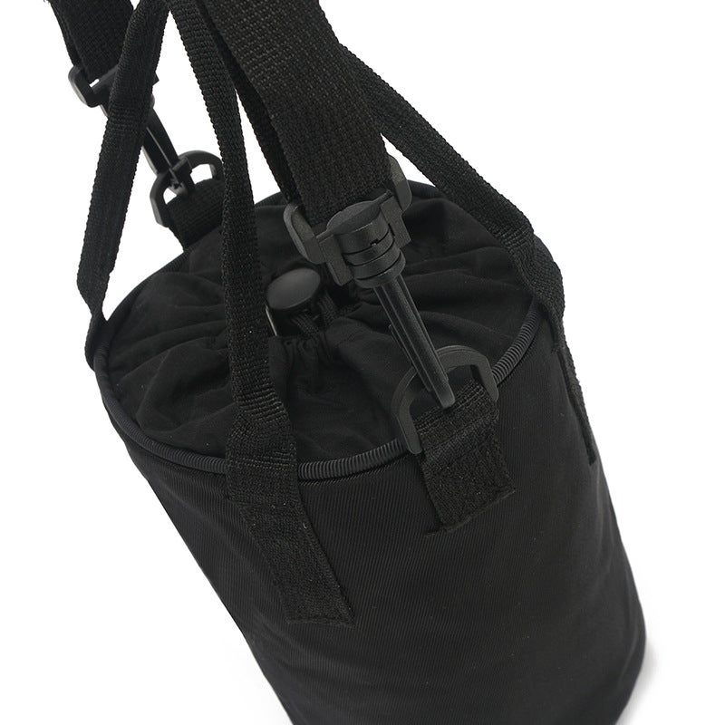 New Drawstring Messenger Bag Men'S Simple Lightweight Bucket Bag Trendy Oval Storage Bag Casual Shoulder Bag - Image 3