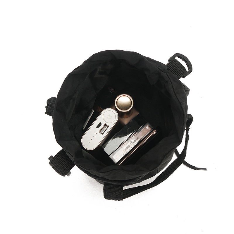 New Drawstring Messenger Bag Men'S Simple Lightweight Bucket Bag Trendy Oval Storage Bag Casual Shoulder Bag - Image 4