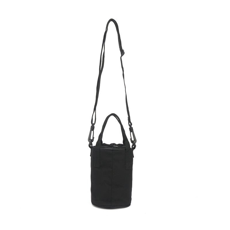 New Drawstring Messenger Bag Men'S Simple Lightweight Bucket Bag Trendy Oval Storage Bag Casual Shoulder Bag - Image 1
