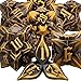 ARUOHHA DND Metal Dice Set Ancient Gold Leaf Design Polyhedral Dice with Box 7PCS D and D Dice RPG Role Playing Games D20 D12 D10 D8 D6 - Image 2