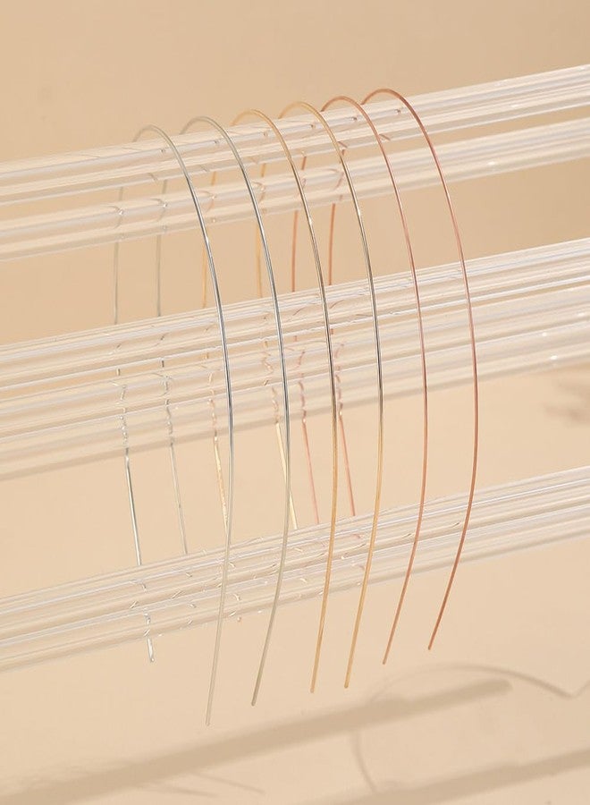 Elandy إيلاندي 50 قطعة من النحاس عرض 1.2 مم أشرطة رأس معدنية بسيطة رفيعة بالجملة لرباط الشعر سلك فارغ لأطر أشرطة الشعر لملحقات الشعر للرجال والنساء - Image 4