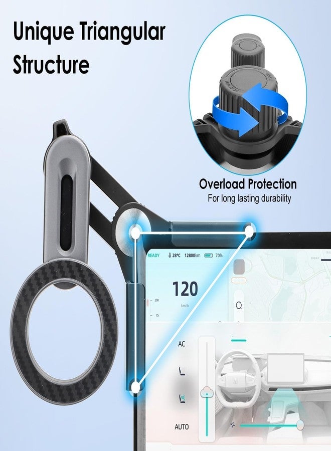 EEEKit حامل هاتف EEEKit تسلا، قاعدة سيارة مغناطيسية متوافقة مع MagSafe، تركيب بدون لاصق، تسلا موديل 3 موديل Y سايبرترك شاشة لوحة القيادة للقيادة - Image 4