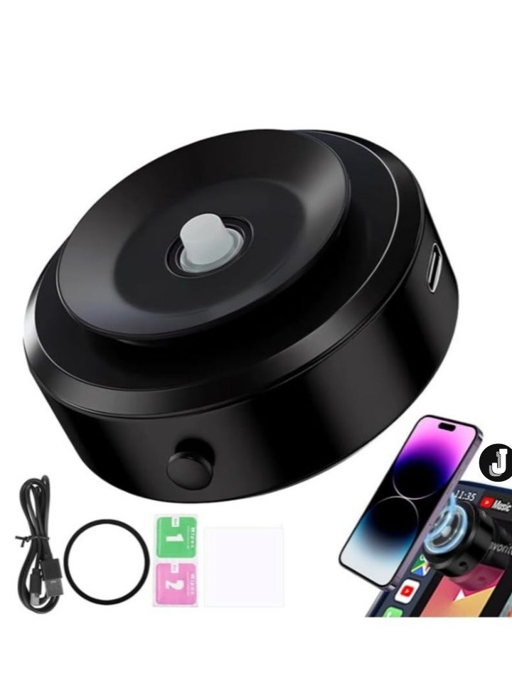 JAJEEK "New Magnetic Vacuum Suction Phone Holder – Hands-Free Magnetic Mount for Car, Gym, Mirror, and Smooth Surfaces (Black), with 360° Rotation for Optimal Viewing" - Image 1