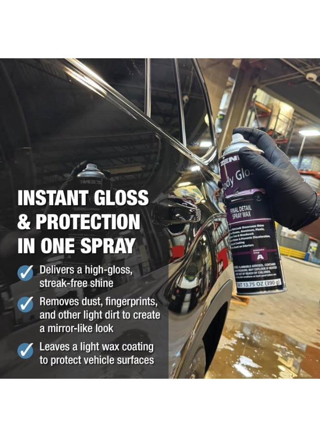 Zenex Zenex Body Gloss Final Detail Spray Wax - High Gloss Detail Car Cleaner & Wax | Wet-Look Showroom Shine | Safe For Interior & Exterior Surfaces | For Cars, Trucks, RVs, & More | 13.75 oz (2 Pack)  - Image 2