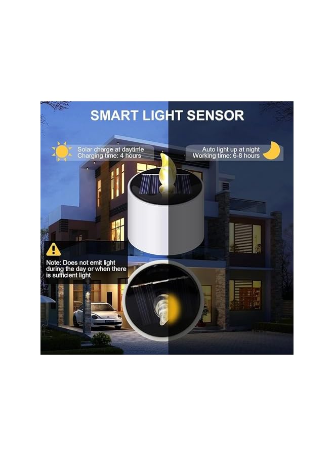 The Bros Solar Tea Lights, 6 PCS Waterproof Solar Power Tealights Outdoor, Flameless Flickering LED Tealight Candle With Dusk to Dawn Light Sensor, Reusable Candle Lights for Party - Image 3