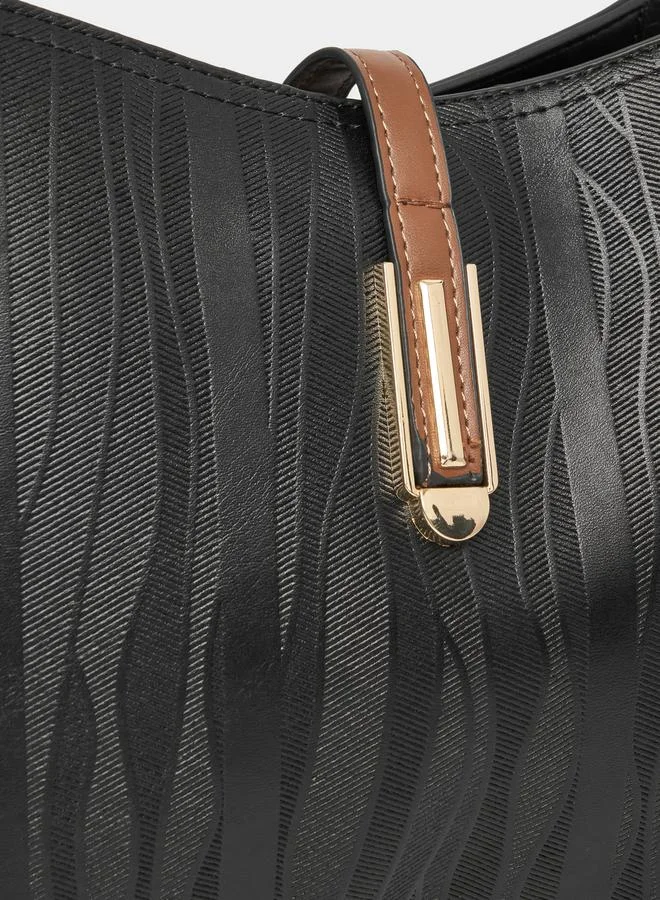 Styli Textured Tote Bag with Detachable Strap