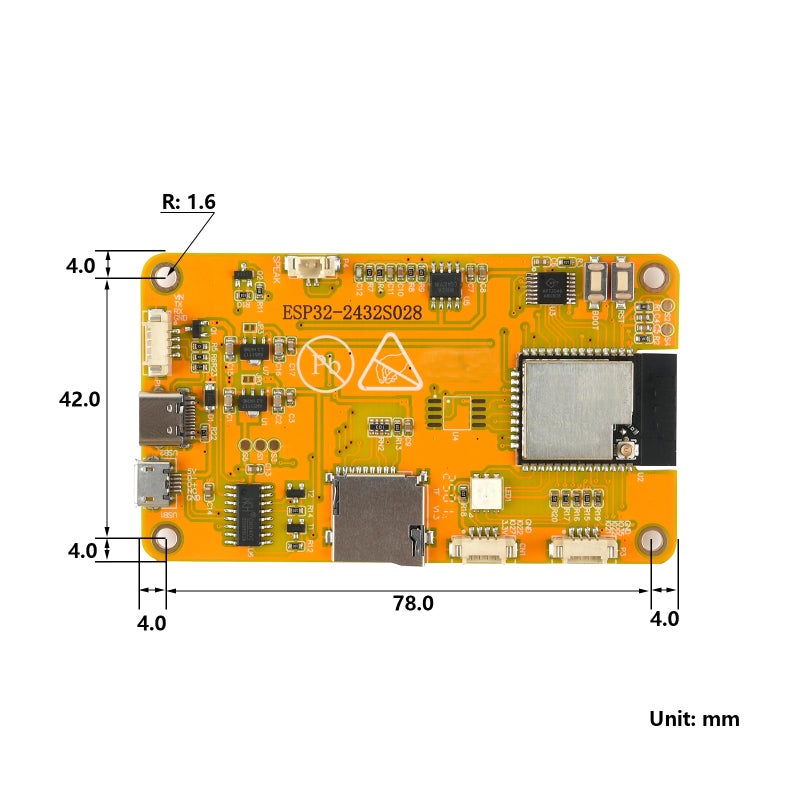 DIYmall 2.8'' ESP32 Module ESP32-2432S028R WiFi+BT Dual-core 240X320 Smart Display Screen LCD TFT Module ILI9341 Driver for Arduino IoT - Image 3