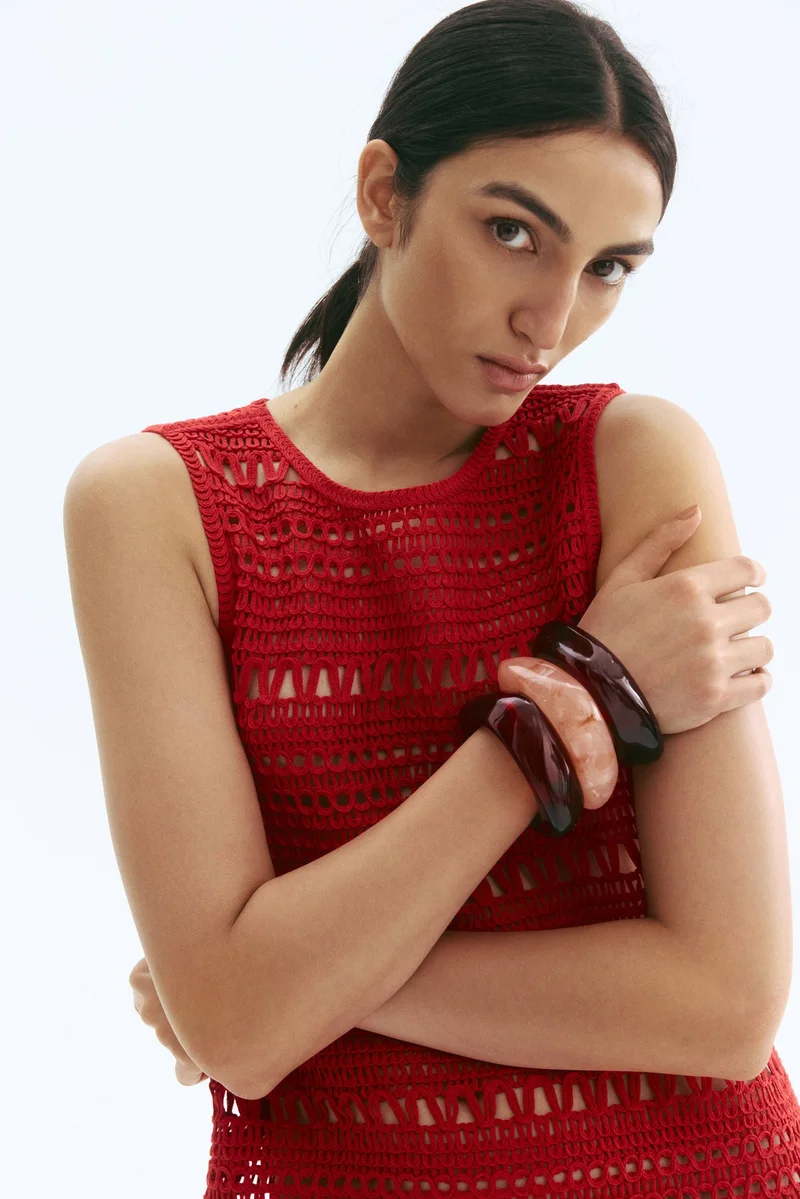 H&M Crochet-look mini dress