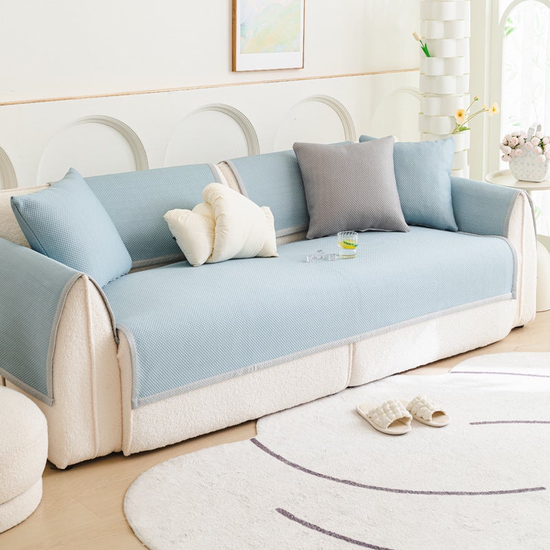 All-Season Sofa Cushion Model Ice Bean Sofa Seat Cushion Light Luxury High-End Feel Cover Cloth Home Furnishings - Image 2
